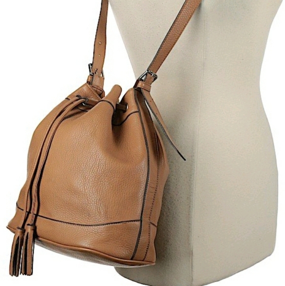 Brown Leather Bucket Bag - Picture 2 of 7